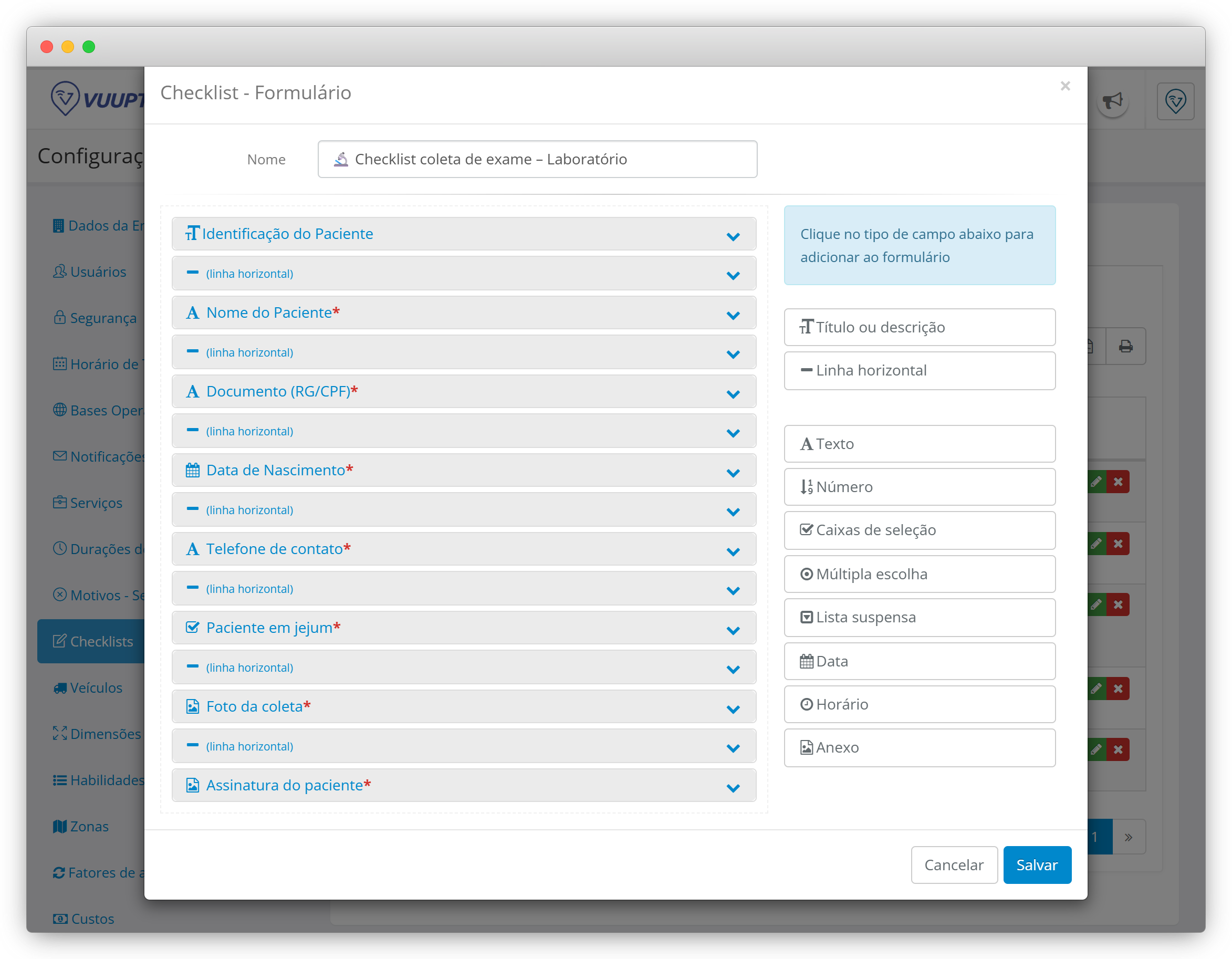Checklist Form - Print